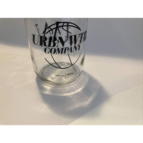 URBN WTR Glass Bottle Clear Half Gallon 64 OZ | 1.89 L | 1892 ML | Water Jar Jug - Picture 9 of 12